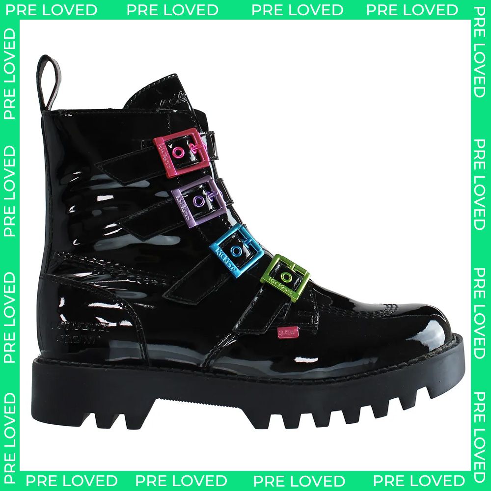 Kickers x Confetti Crowd Kizzie Higher Womens Black Boots NO BOX