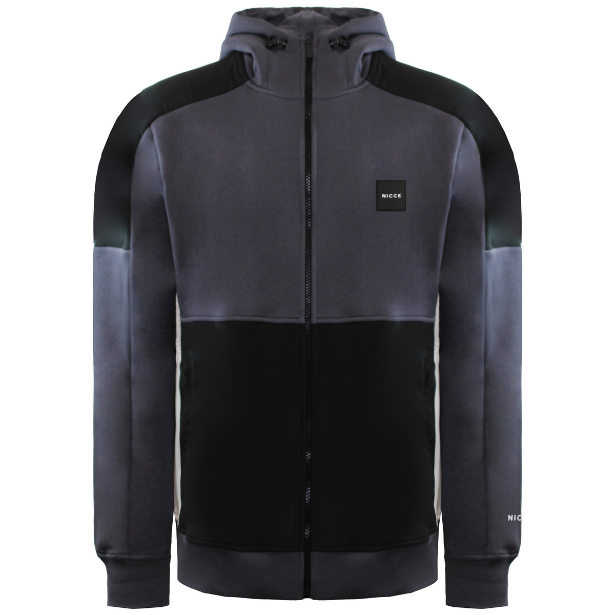 Nicce District Mens Black/Grey Track Jacket