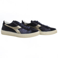 Diadora Montecarlo Glitter  Womens Navy Trainers NO BOX