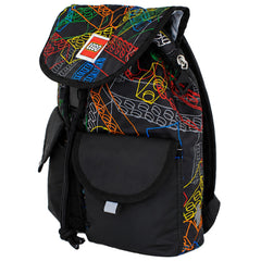 Lego 7L Outlined Bricks Tribini Happy Kids Black Backpack