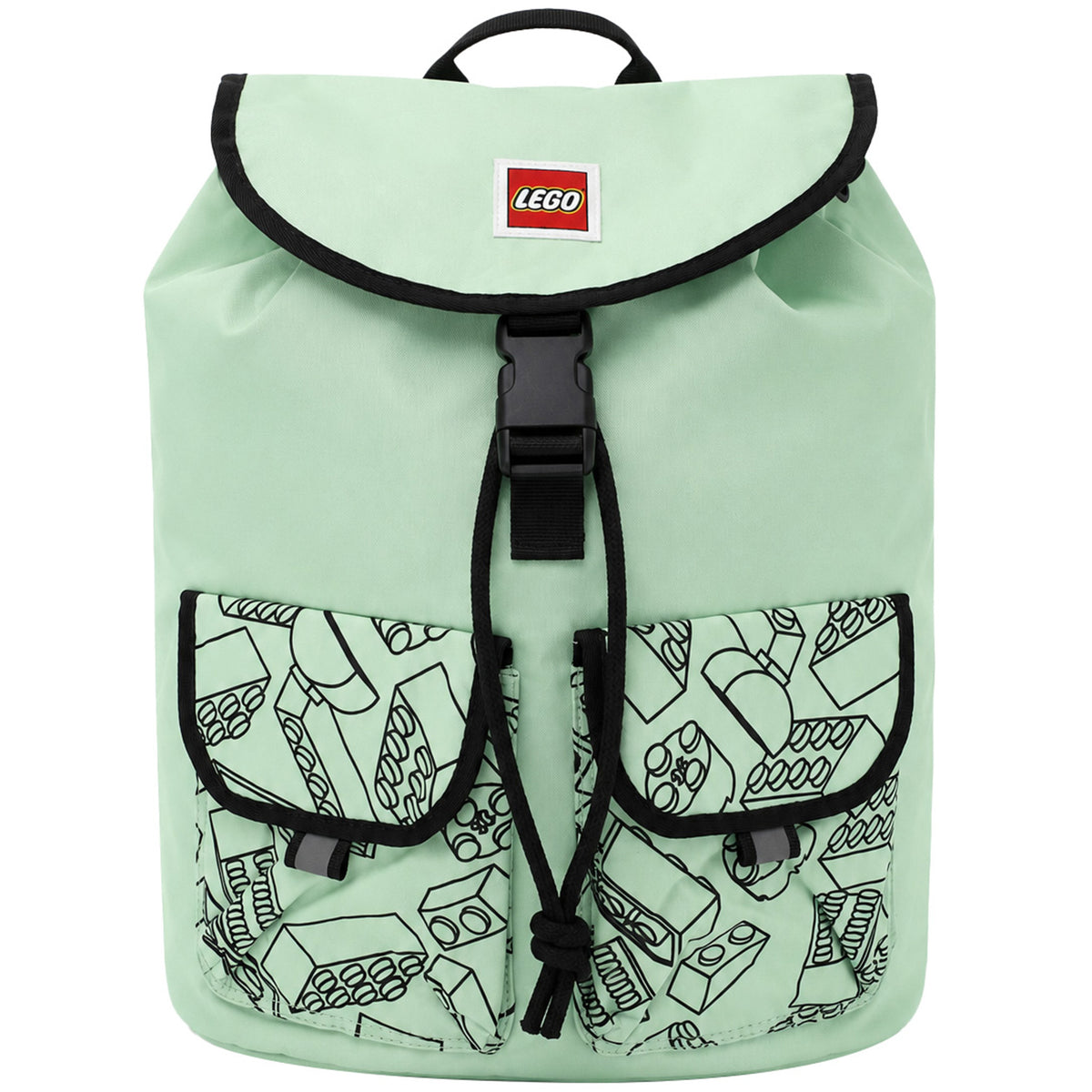 Lego 16L Tribini Happy Outlined Bricks Kids Mint Backpack