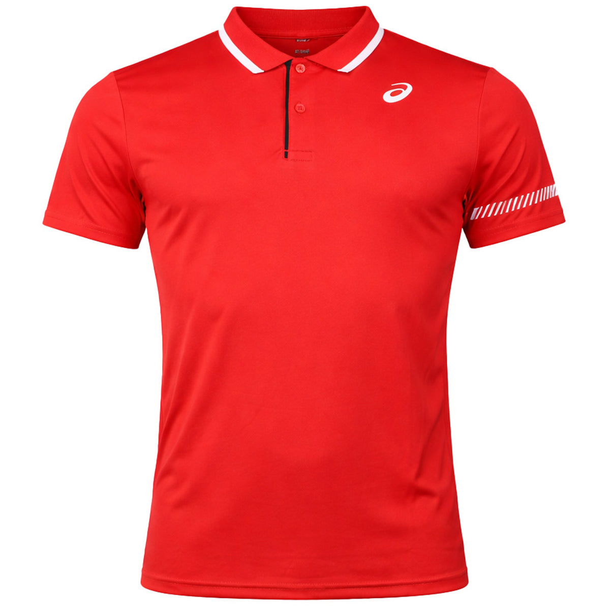 Asics Court Mens Red Tennis Polo Shirt