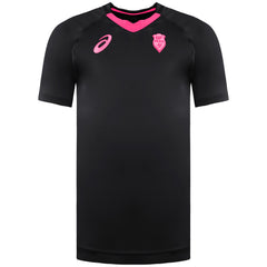 Asics SF Stade Francais Mens Black Rugby Shirt