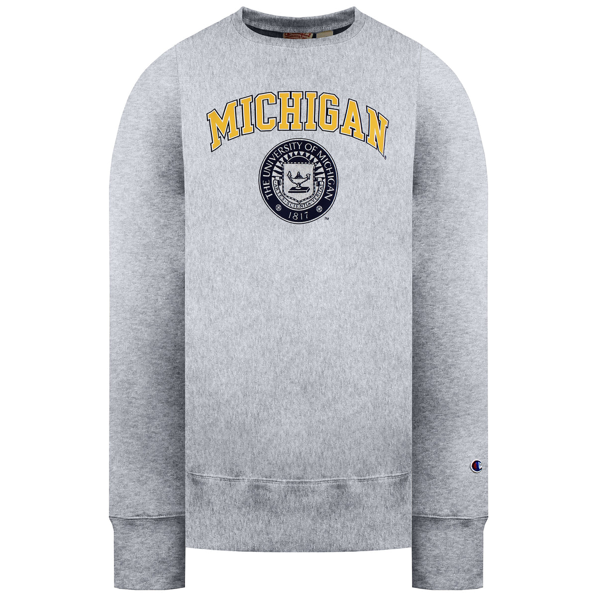 Champion Michigan Mens Grey Sweater