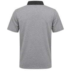 Ted Baker Woven Collar Mens Grey Polo Shirt