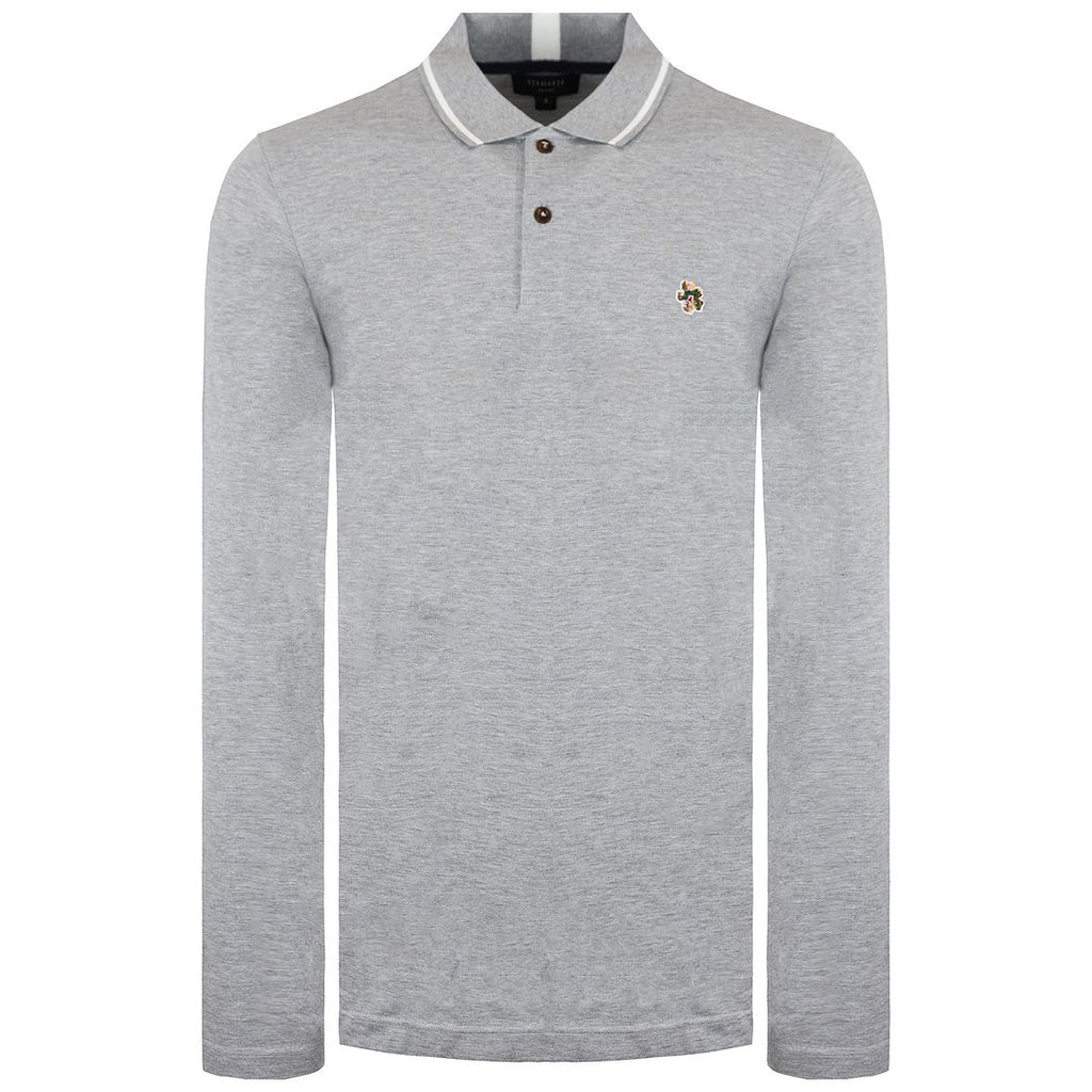 Ted Baker Fulhumm Mens Light Grey Polo Shirt