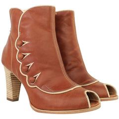 Timberland Marge Peep Womens Brown Heel Boots