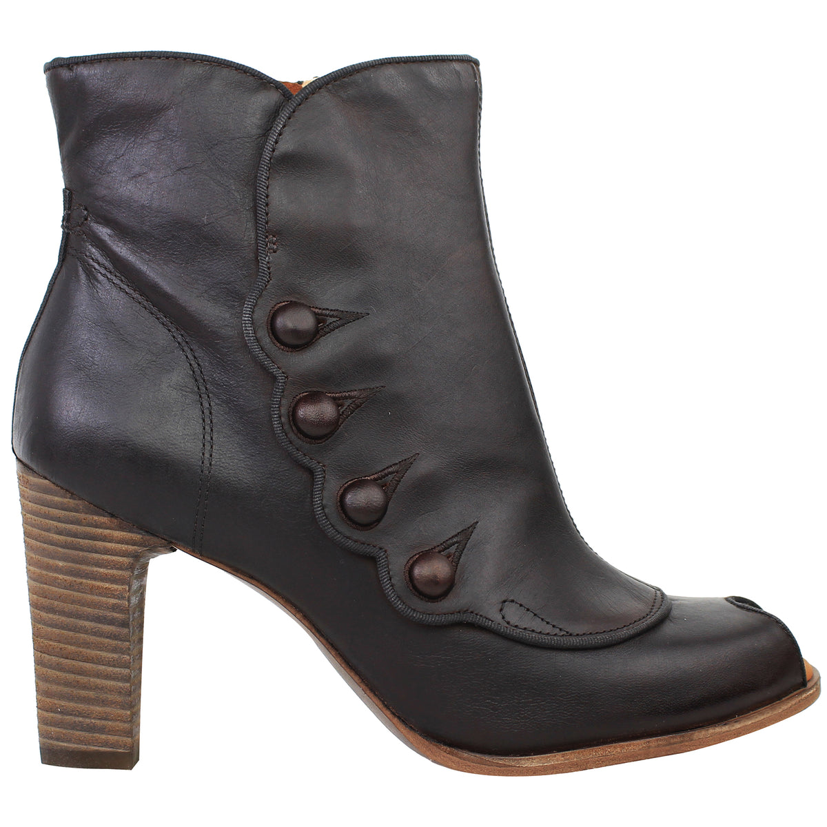 Timberland Marge Peep Womens Dark Brown Heel Boots