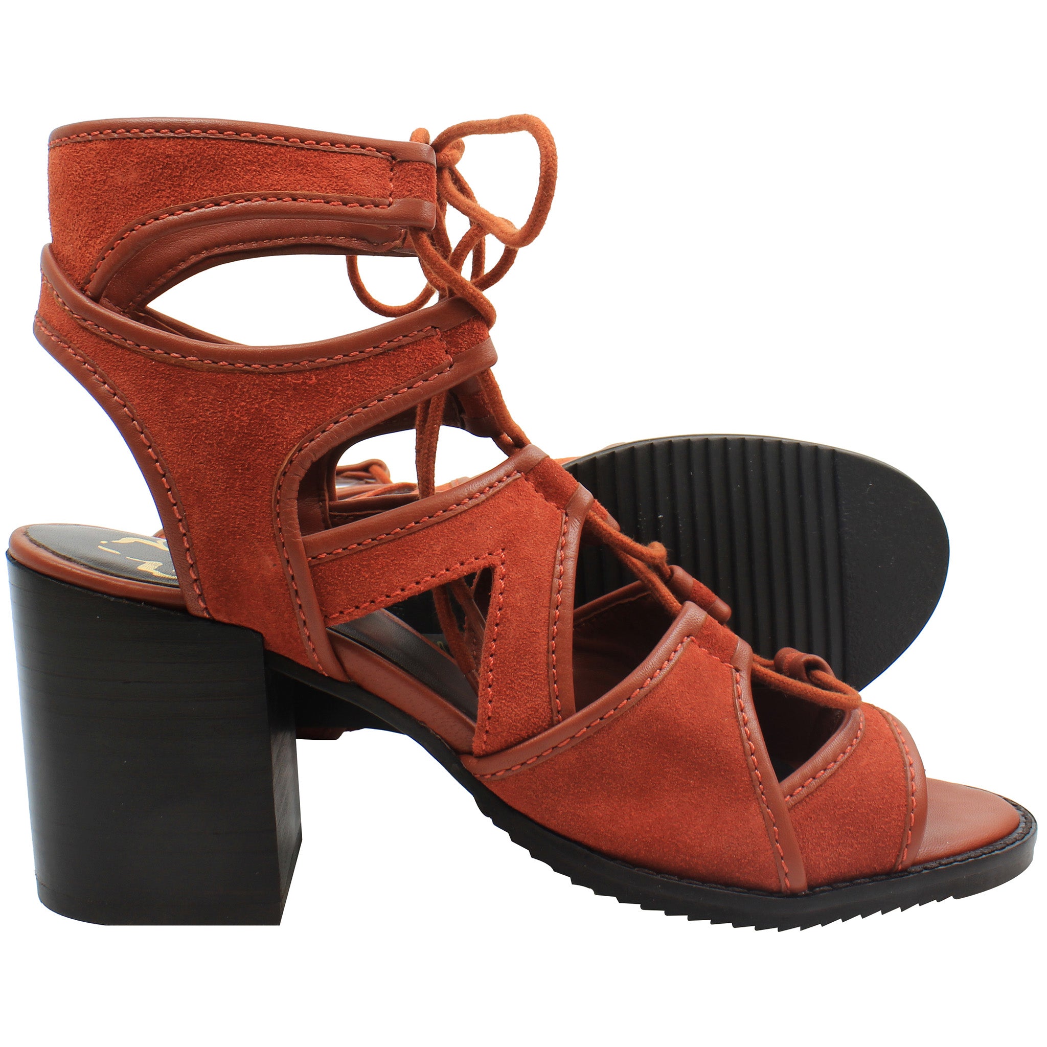 Ted Baker Lylla Womens Brown Block Heeled Sandals