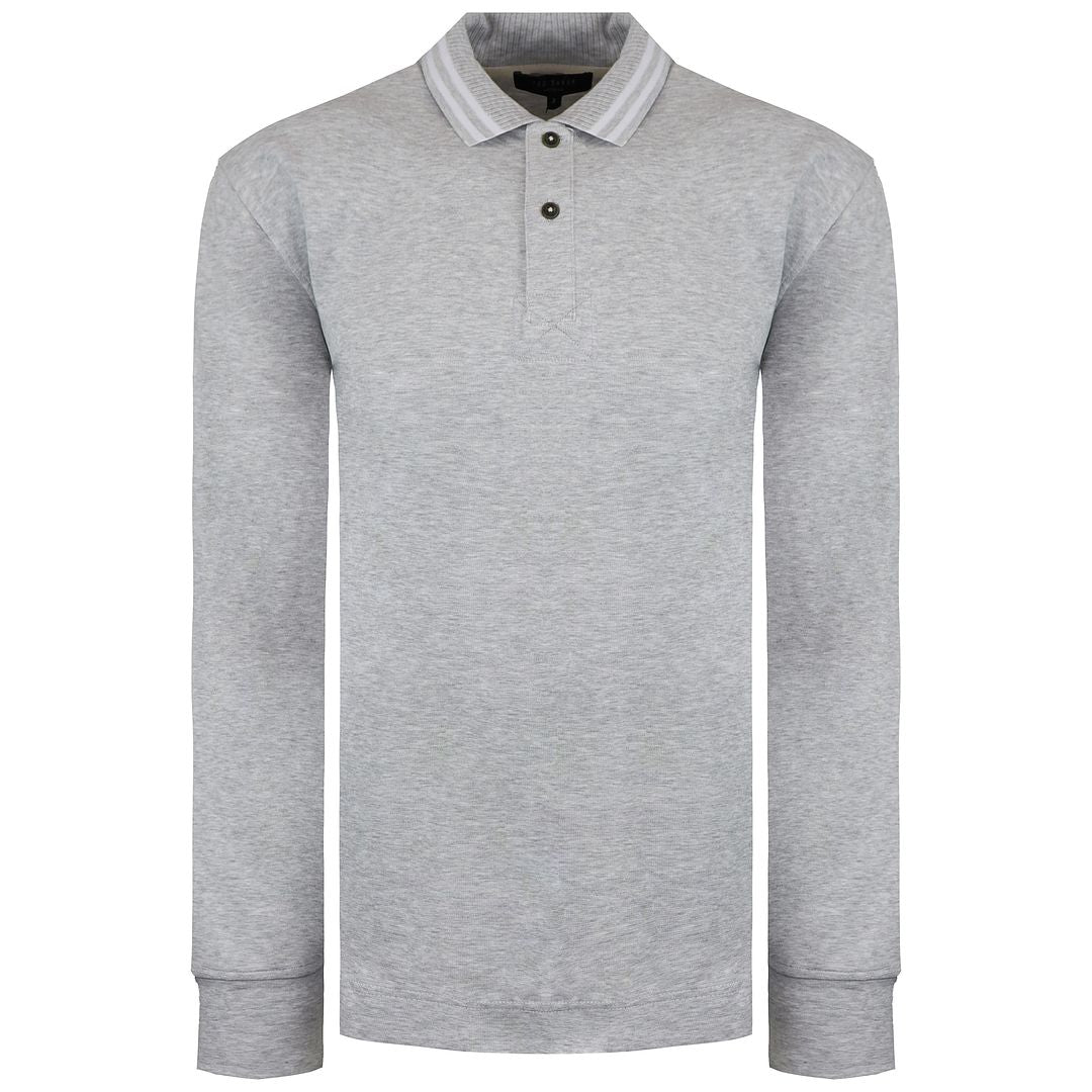 Ted Baker Jermyn Mens Grey Marl Rugby Polo Shirt