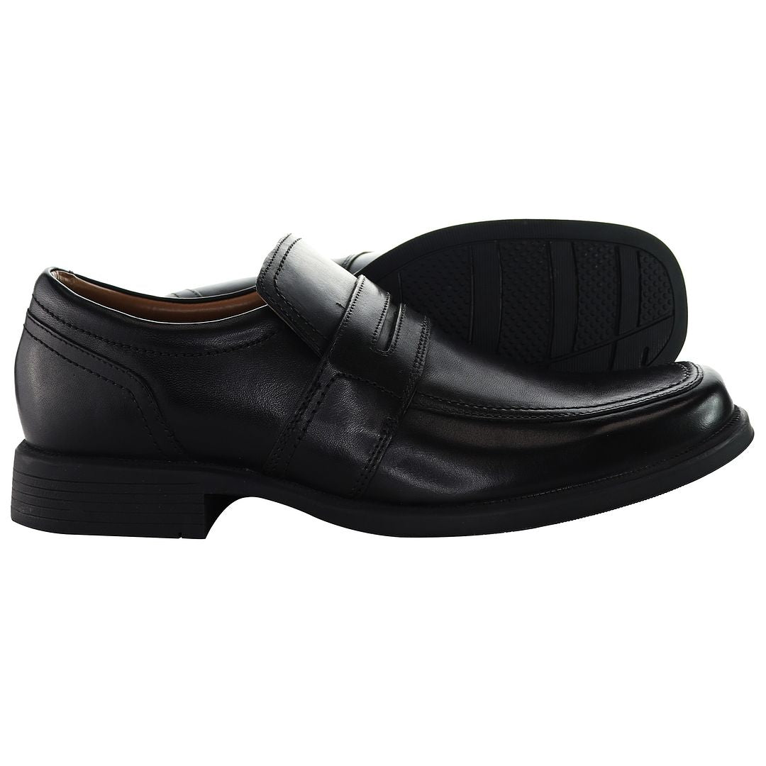 Clarks Huckley Work Mens Black Shoes