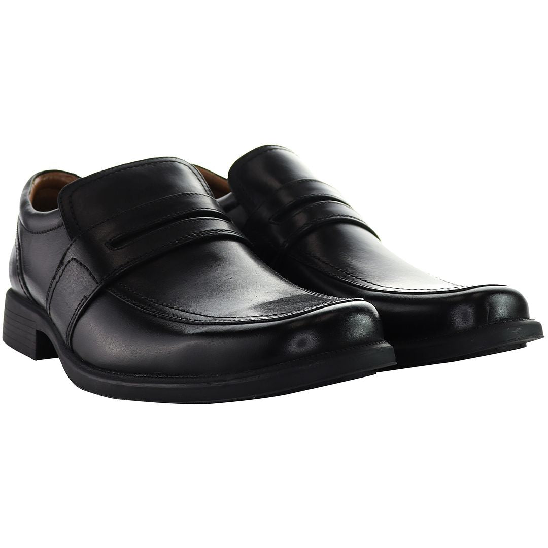 Clarks Huckley Work Mens Black Shoes