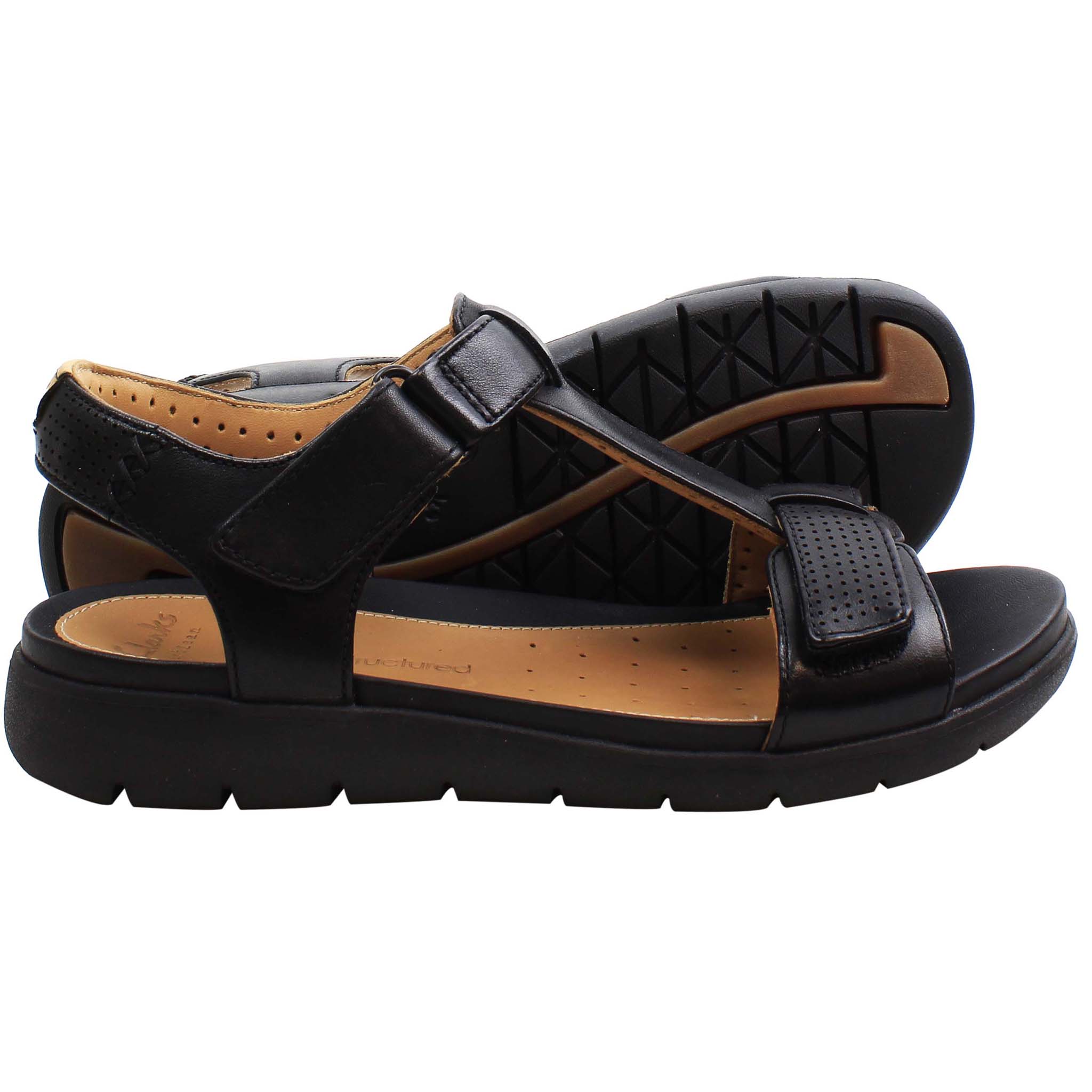 Clarks Un Haywood Womens Black Sandals