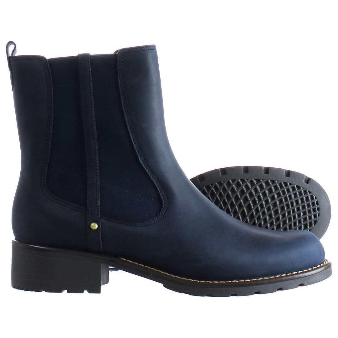 Clarks Orinoco Club Womens Navy Blue Boots