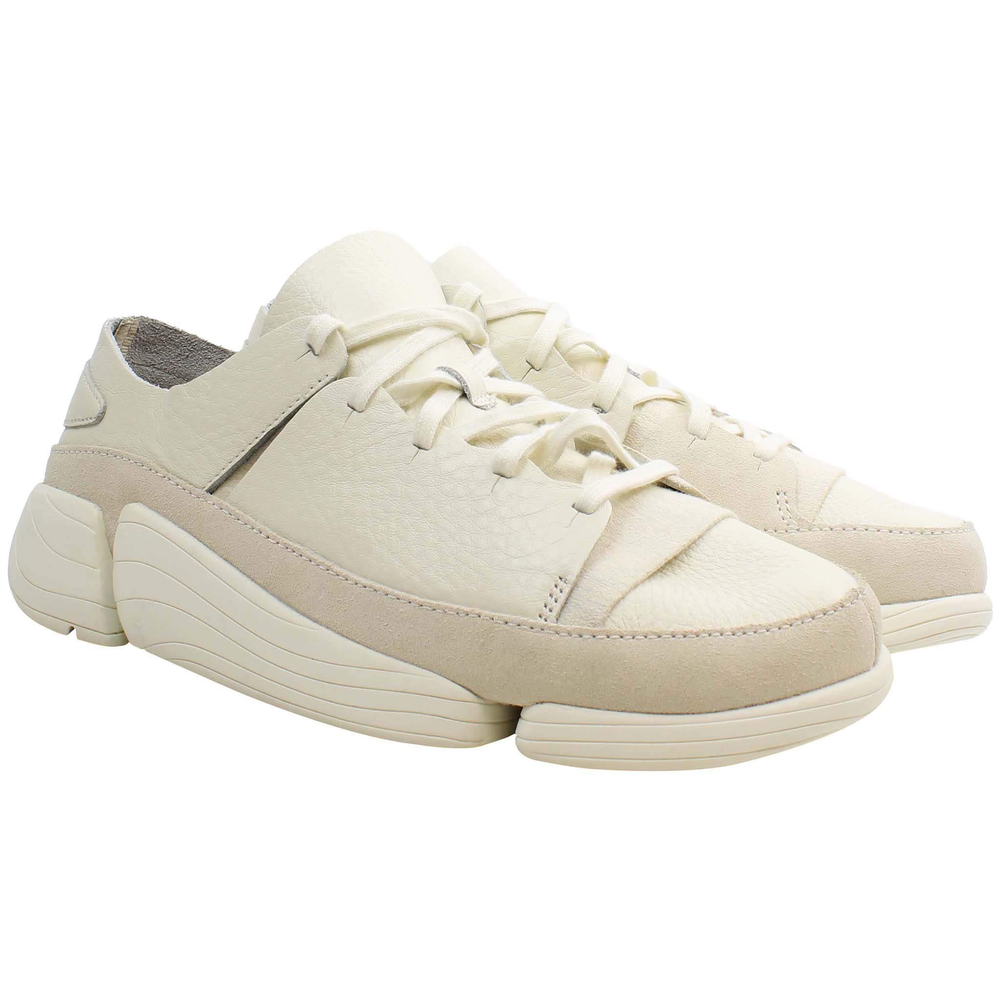 Clarks Trigenic Evo Womens White Trainers