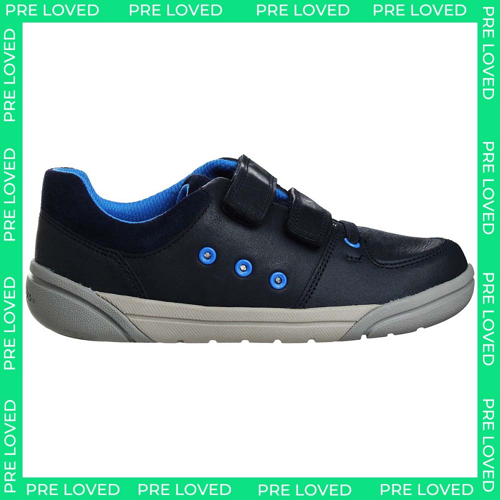 Clarks Tolby Buzz Kids Navy Trainers NO BOX