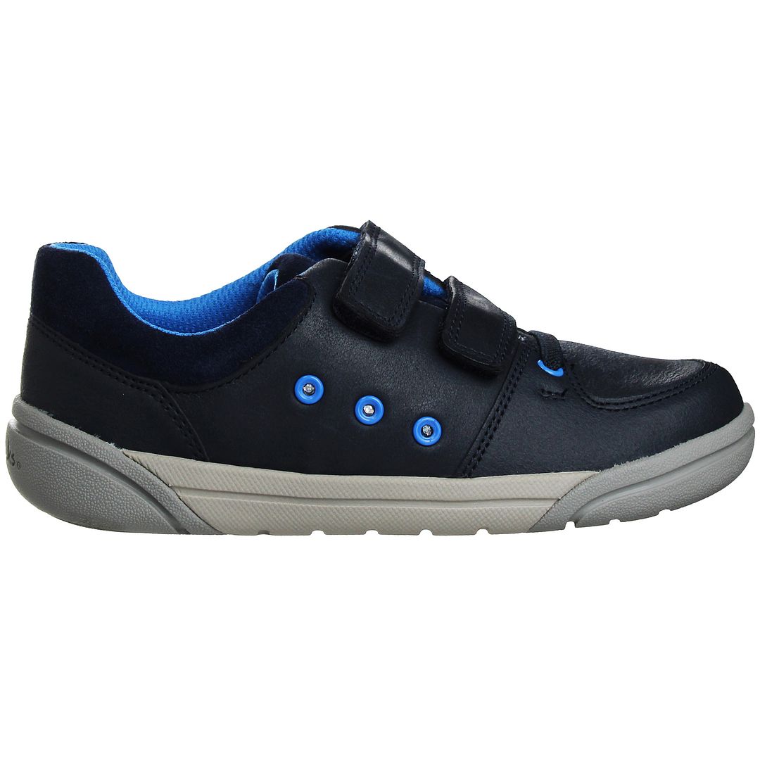 Clarks Tolby Buzz Kids Navy Trainers