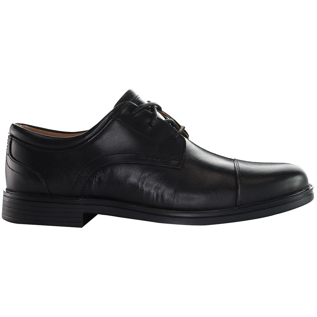 Clarks Un Aldric Cap Mens Black Shoes