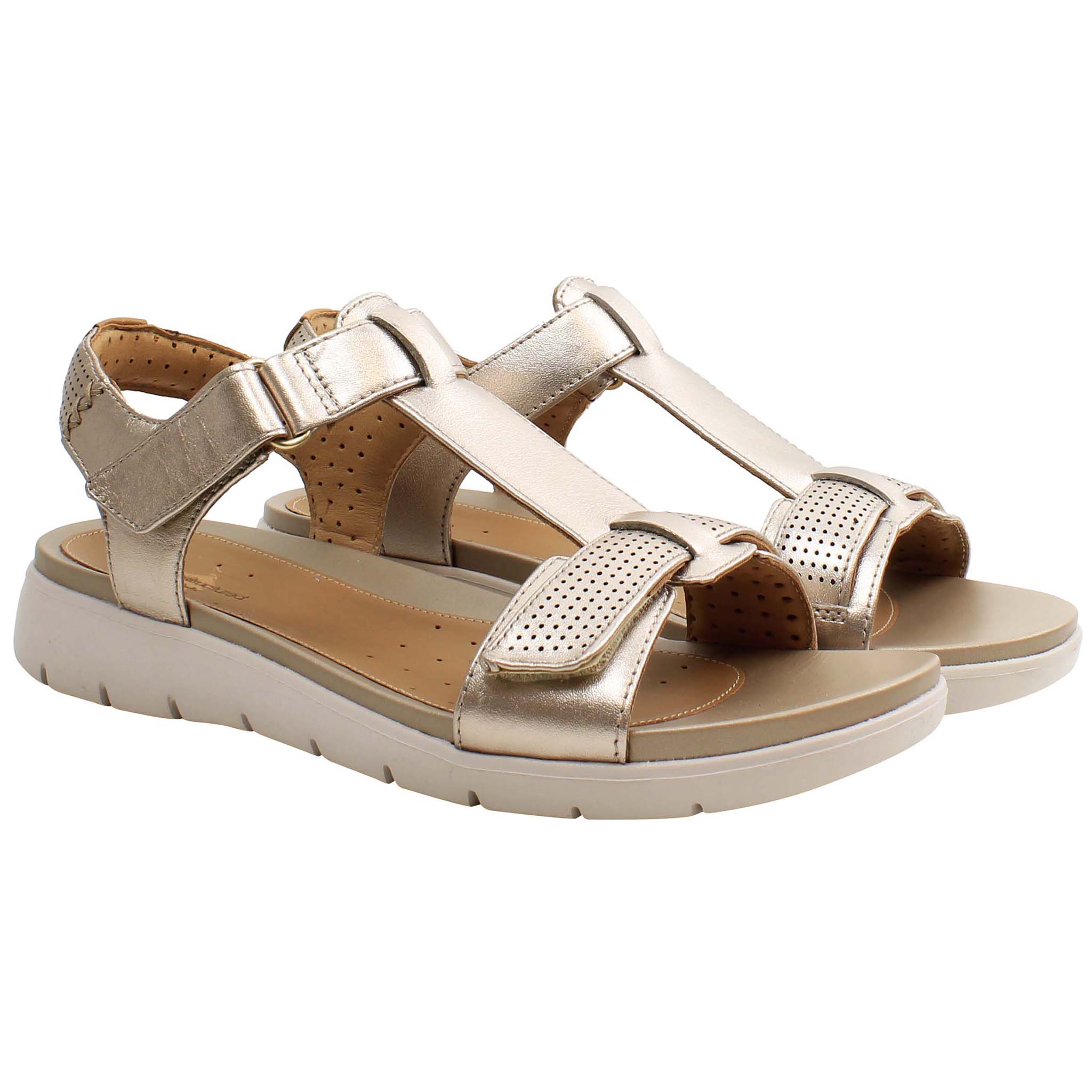 Clarks Un Haywood Womens Gold Sandals