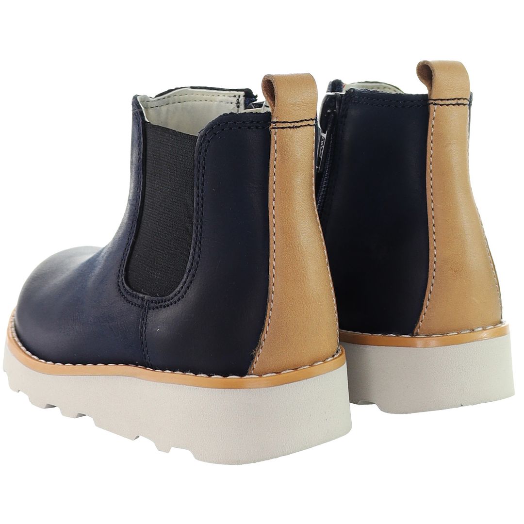 Clarks Crown Halo Kids Navy Boots