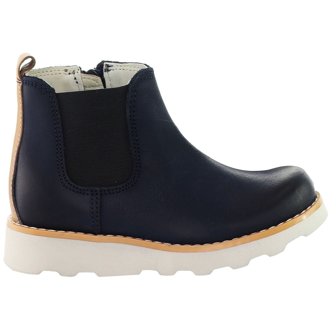 Clarks Crown Halo Kids Navy Boots