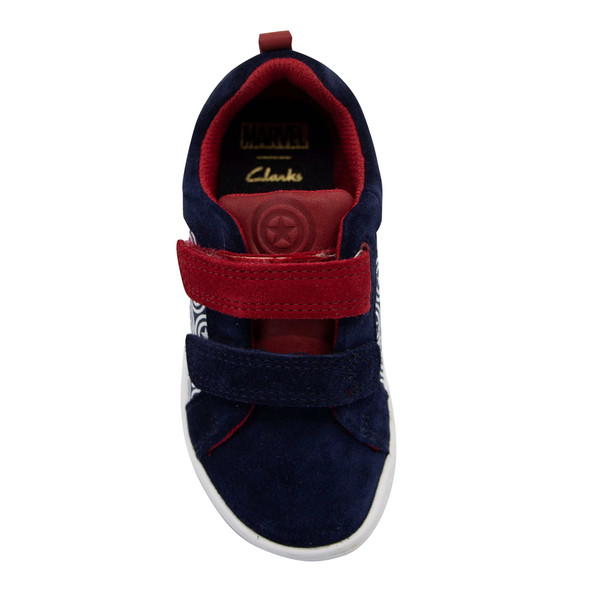 Clarks x Marvel City Hero Kids Navy Trainers