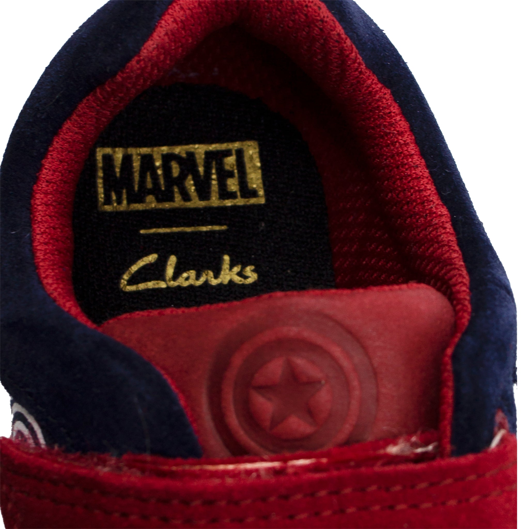 Clarks x Marvel City Hero Kids Navy Trainers