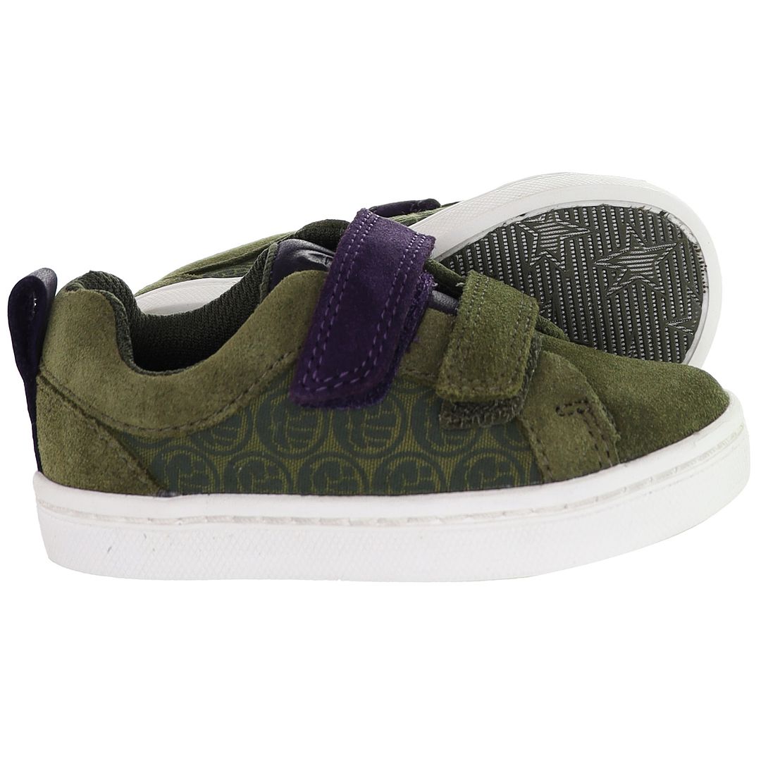 Clarks x Marvel City Kids Green Trainers