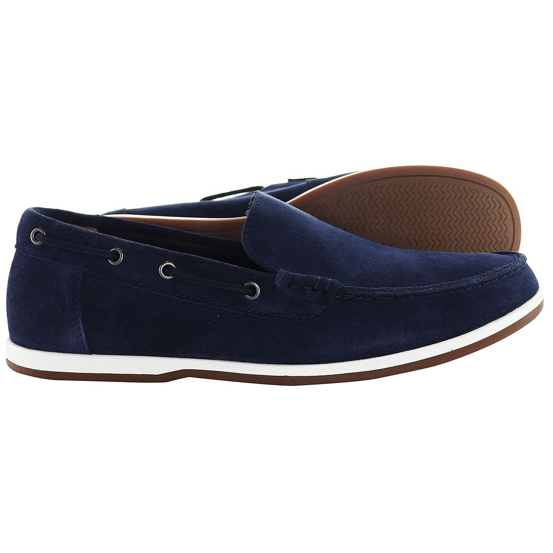 Clarks Morven Sun Heren Mens Navy Boat Shoes