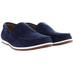 Clarks Morven Sun Heren Mens Navy Boat Shoes