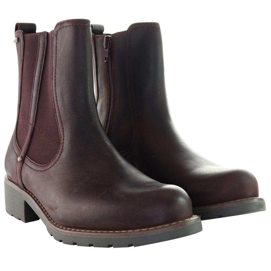 Clarks Orinoco On GTX Womens Burgundy Boots