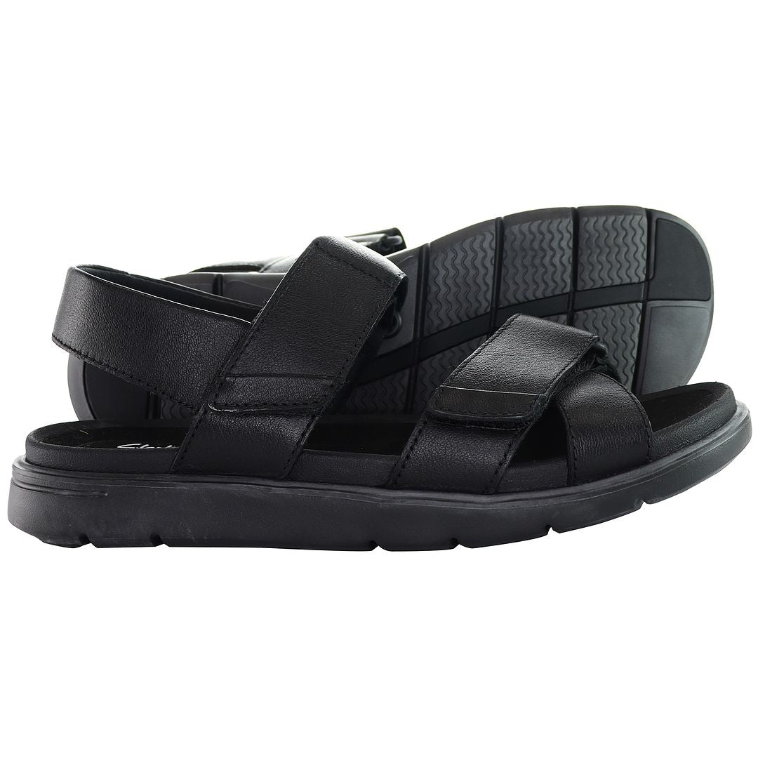 Clarks UnWilmore Band Mens Black Sandals