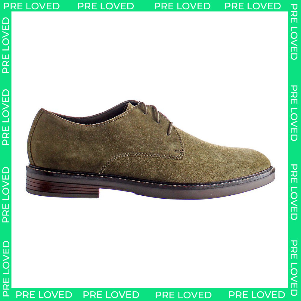 Clarks Paulson Plain Mens Green Shoes NO BOX