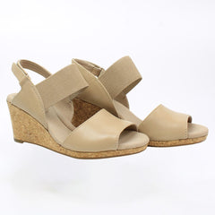 Clarks Lafley Lily Womens Beige Wedges NO BOX