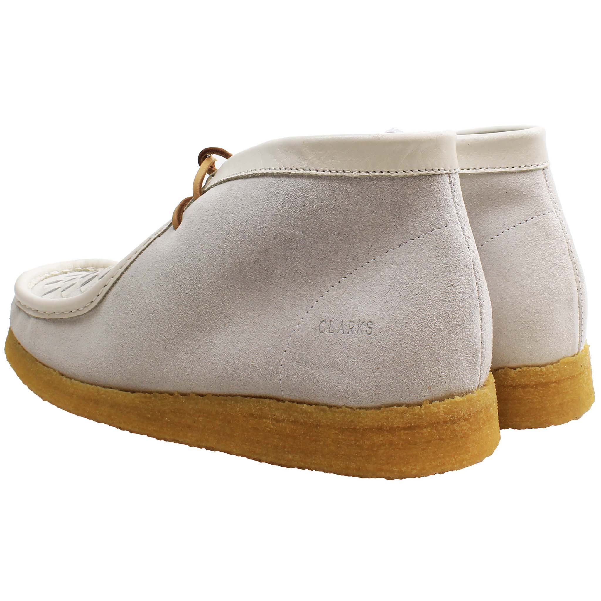 Clarks Wallabee Mens Light Grey Boots