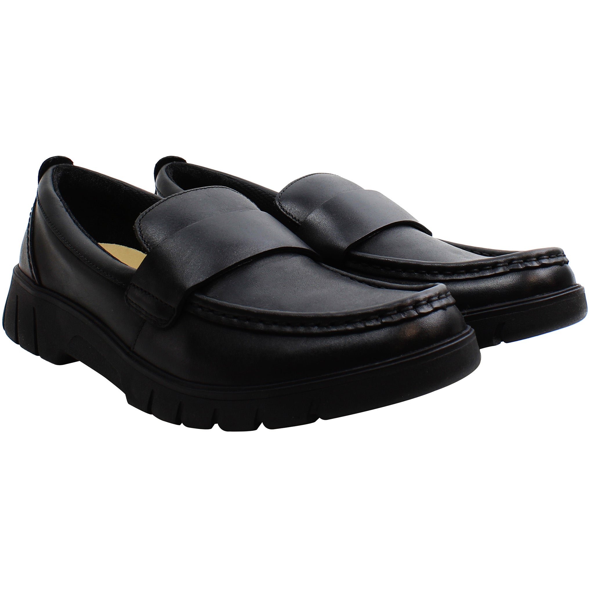 Clarks Branch Kids Black Shoes