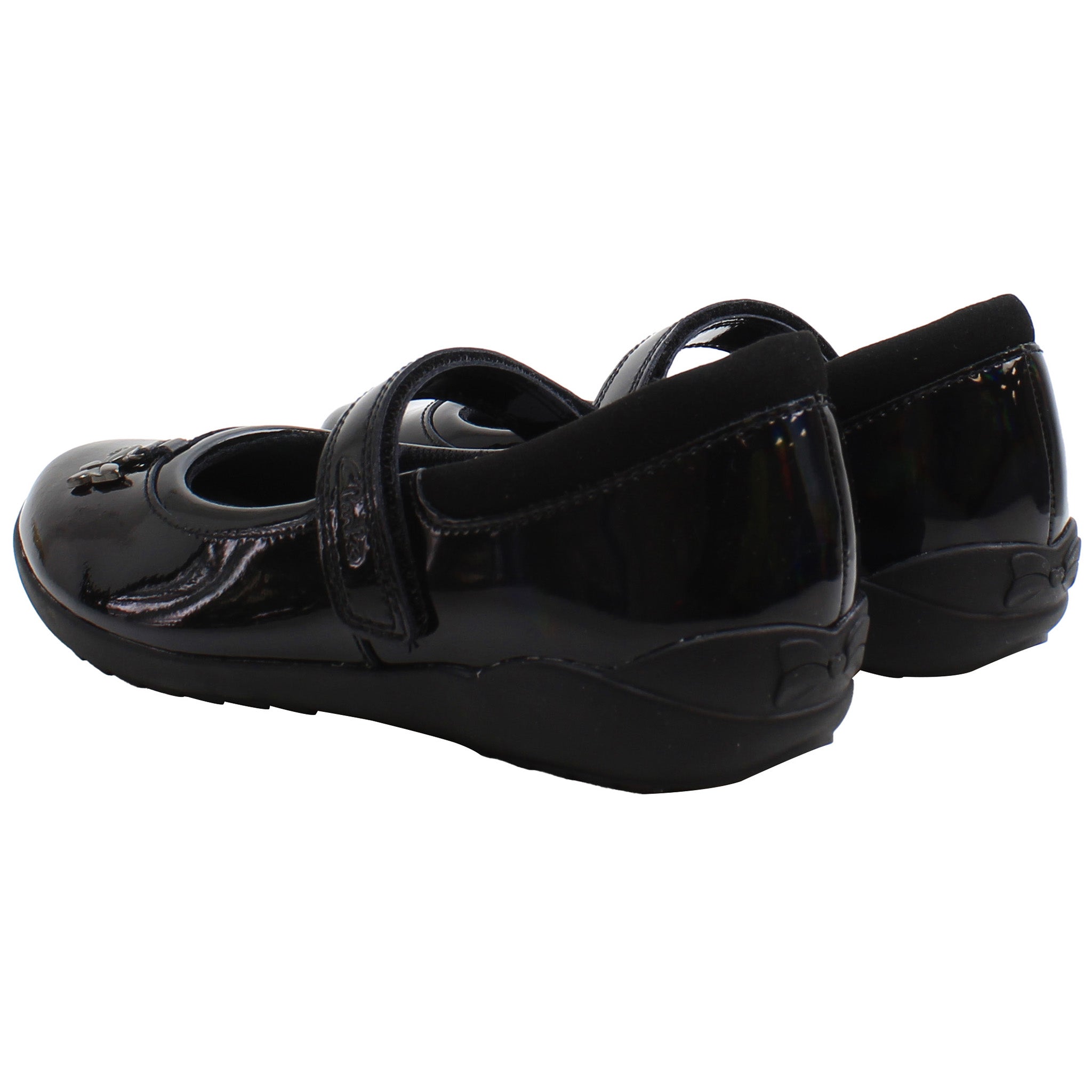 Clarks Vibrant Trial Kids Black Shoes