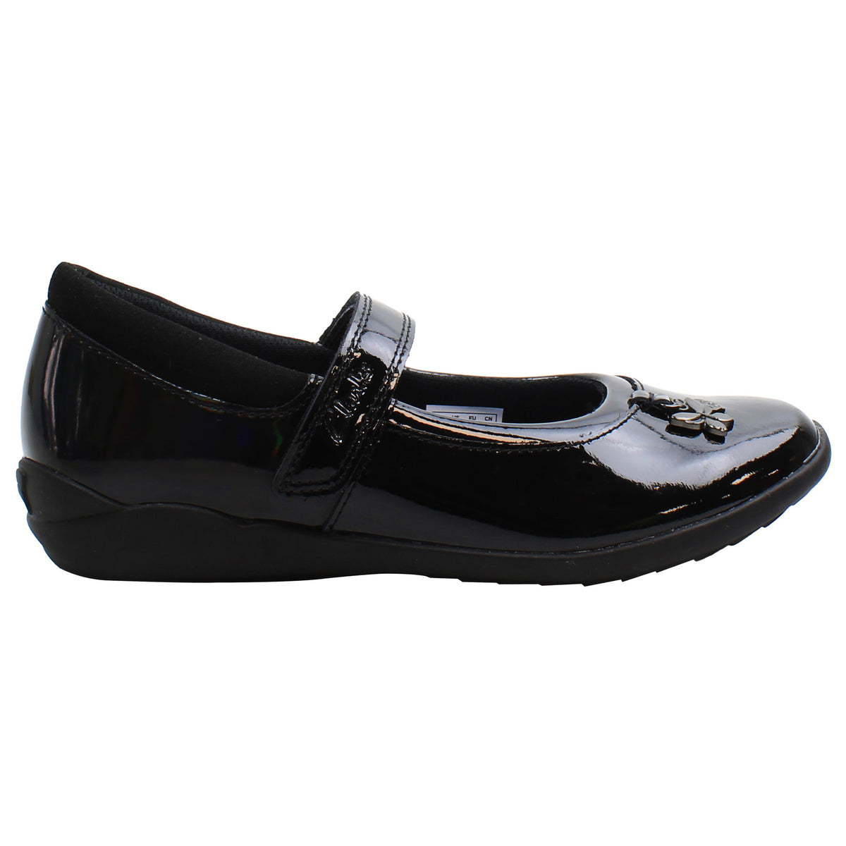 Clarks Vibrant Trial Kids Black Shoes