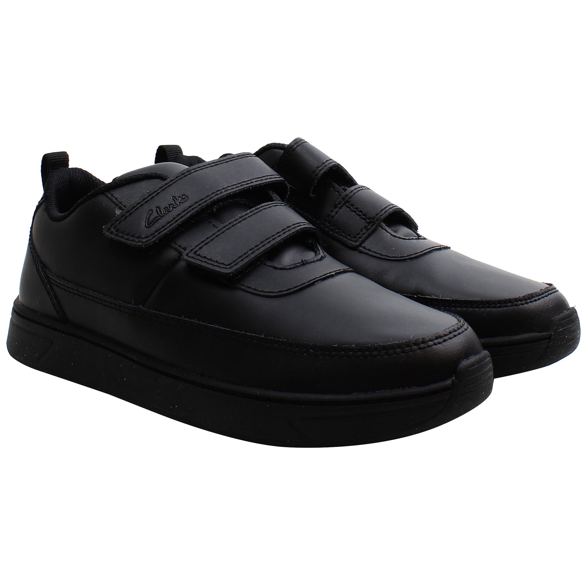 Clarks Vibrant Glow Kids Black Trainers