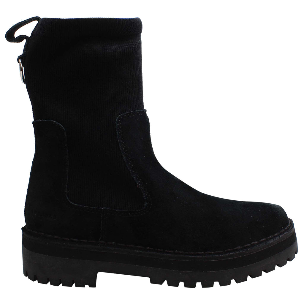 Clarks Rock Knit Womens Black Boots