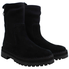 Clarks Rock Knit Womens Black Boots