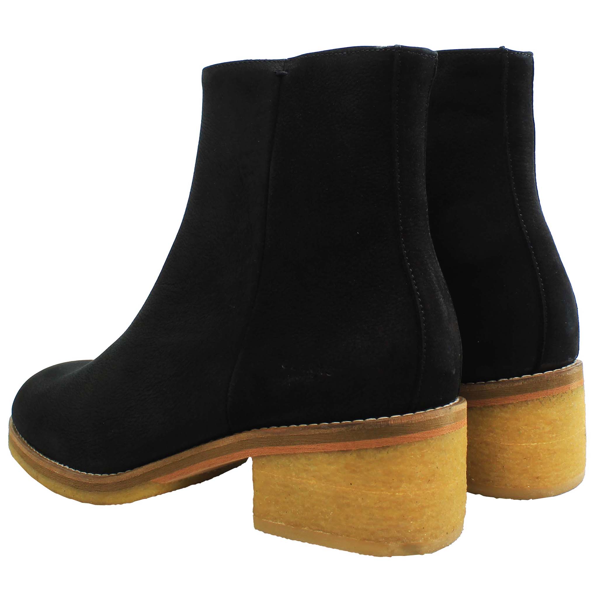 Clarks Amara Crepe Womens Black Ankle Boots