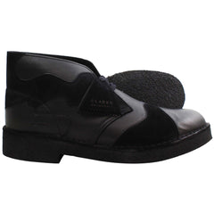 Clarks Desert Patch Mens Black Boots