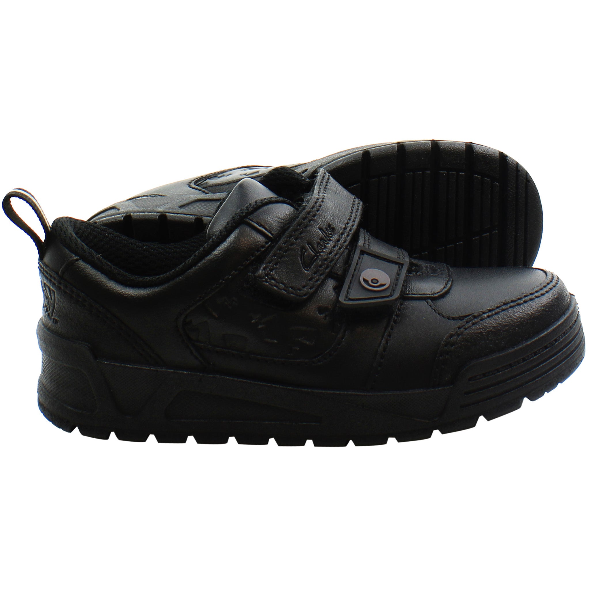 Clarks Palmer Mist Kids Black Shoes