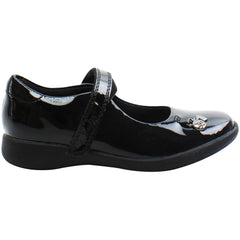 Clarks Etch Mist Kids Black Shoes