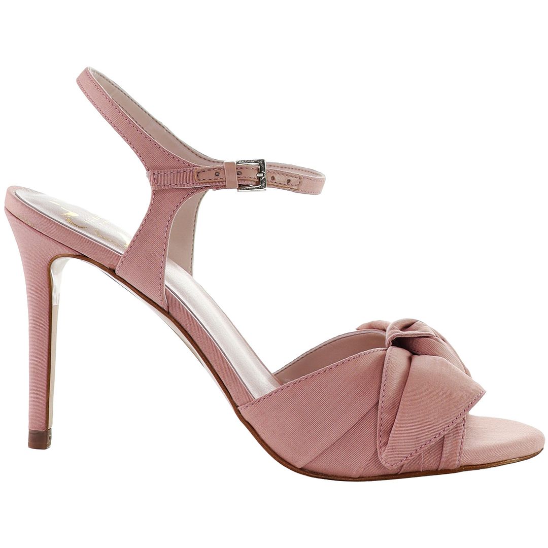 Ted Baker Heevia Moire Satin Bow Womens Pink Sandals