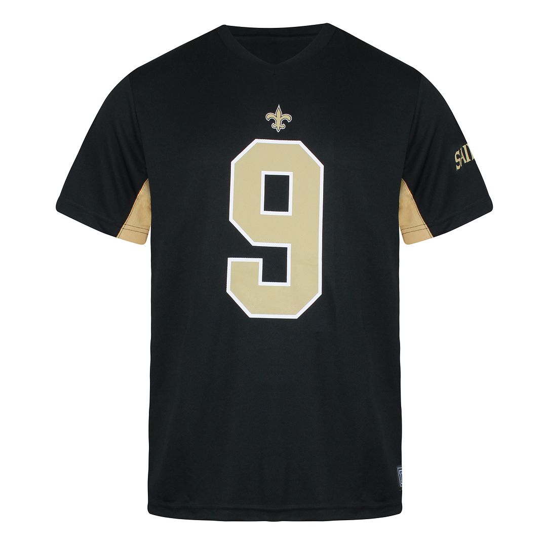 Fanatics NFL New Orleans Saints 9 Drew Brees Mens T-Shirt