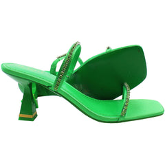 Ted Baker Rinita Diamante Womens Green Heeled Sandals