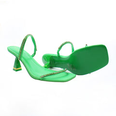 Ted Baker Rinita Diamante Womens Green Heeled Sandals NO BOX