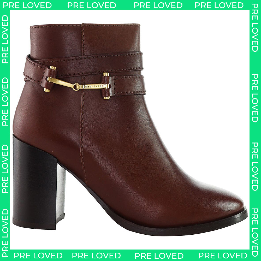 Ted Baker Anisea T-Hinge Womens Brown Ankle Boots NO BOX